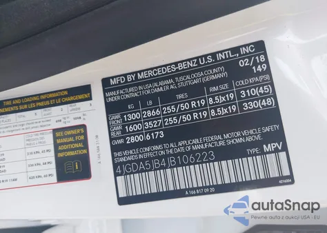 2018 Mercedes-Benz Gle 350 from USA, damaged, VIN 4JGDA5JB4JB106223